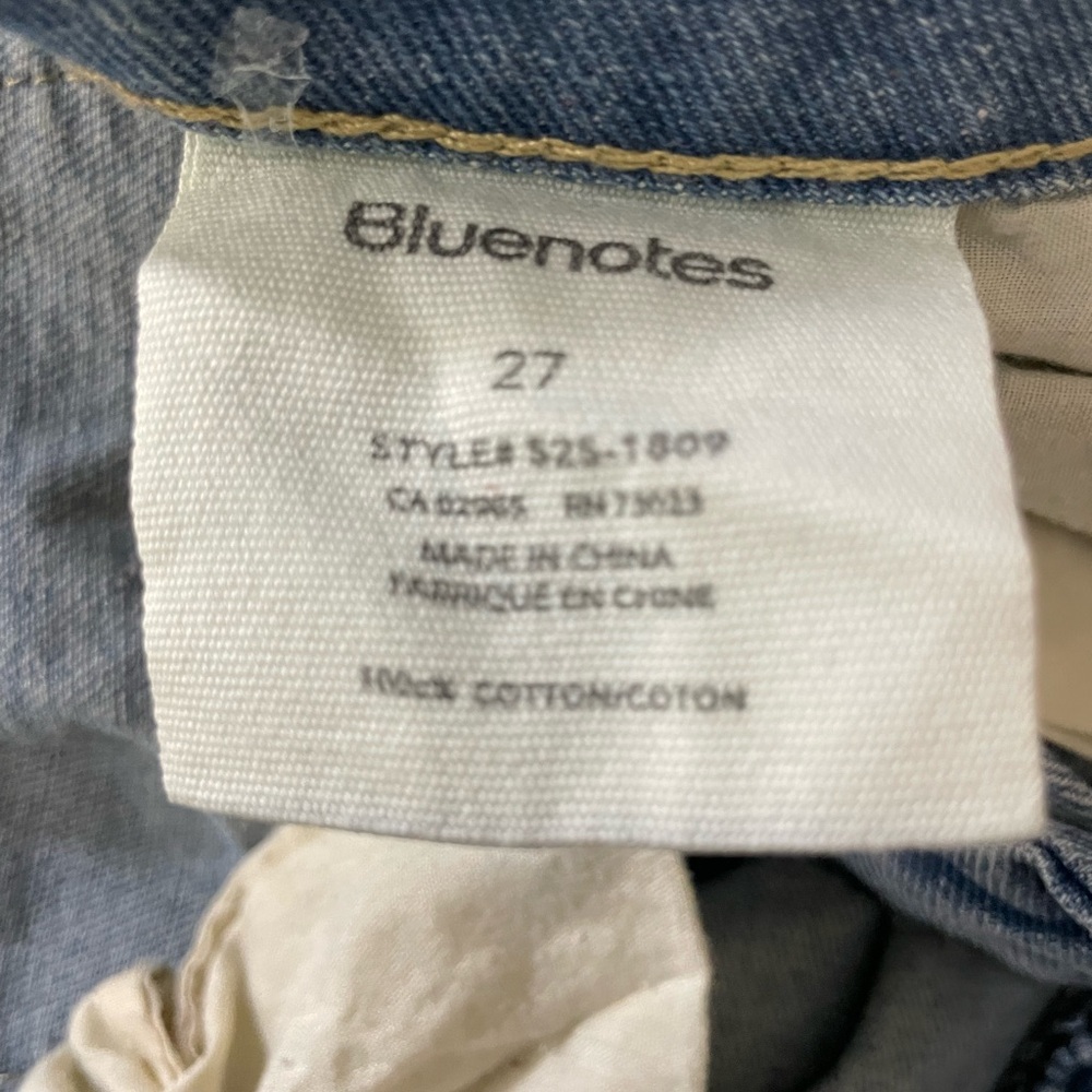 Sz 27 women mom Jean high rise Classic Blue Denim Jeans cotton NWT - Picture 8 of 12